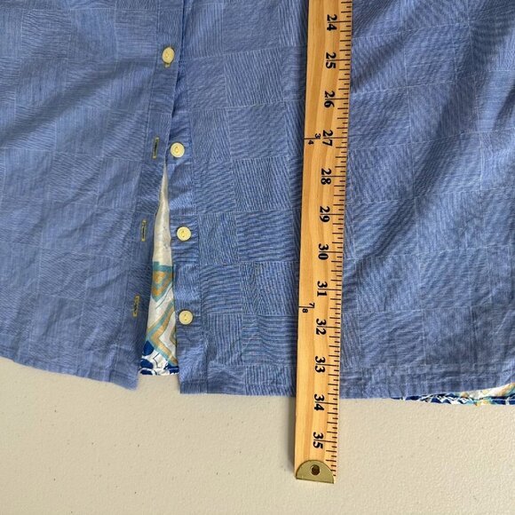 3J Workshop Johnny Was Tunic Top XS Blue Floral Butterflies - Picture 4 of 12